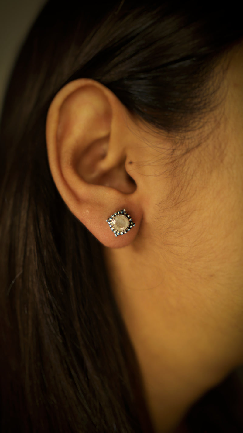 Moonstone Studs